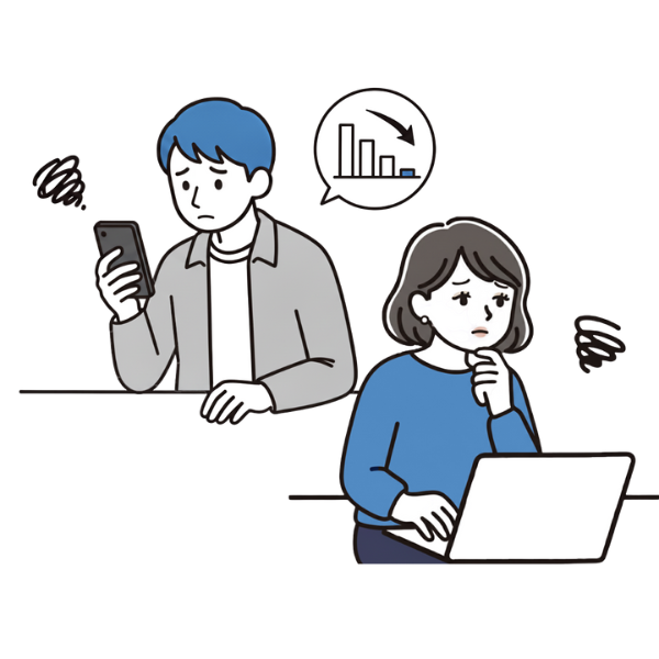 悩む担当者イラスト